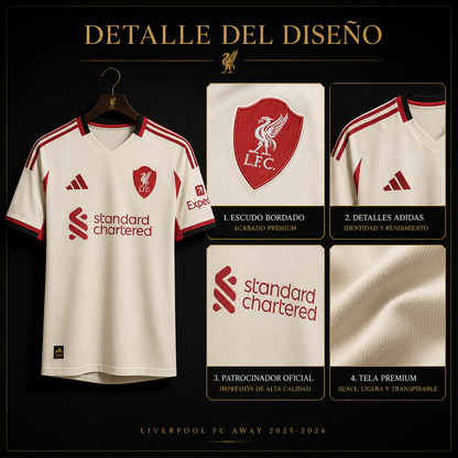 Jersey Liverpool 2025-26 Visitante