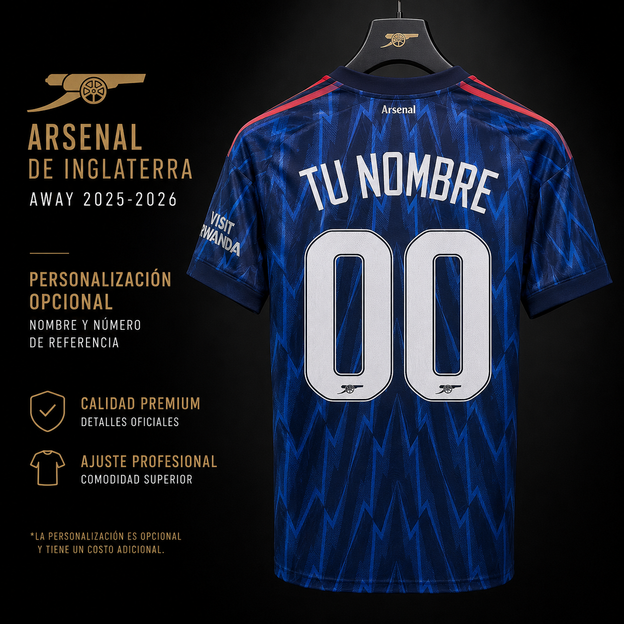 Jersey Arsenal 2025-26 Visitante