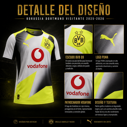 Jersey Borussia Dortmund 2025-26 Visitante