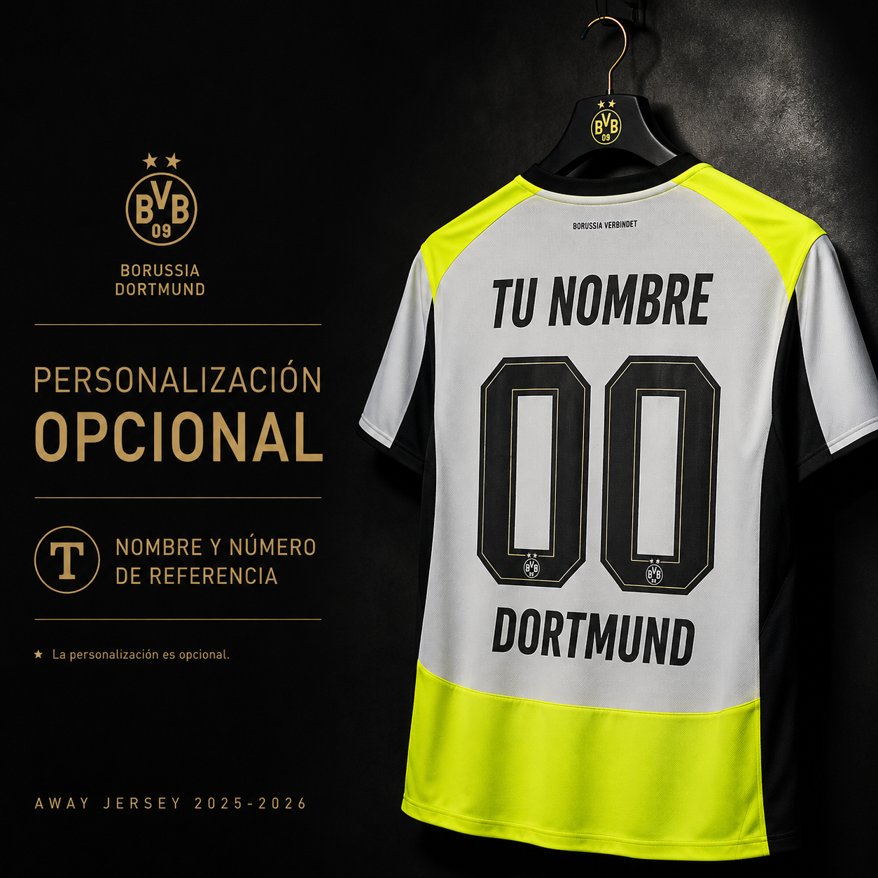 Jersey Borussia Dortmund 2025-26 Visitante