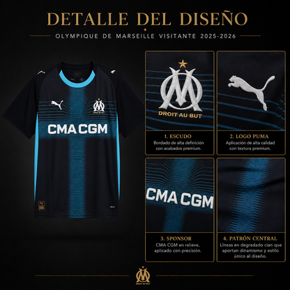 Jersey Olympique de Marsella 2025-26 Visitante