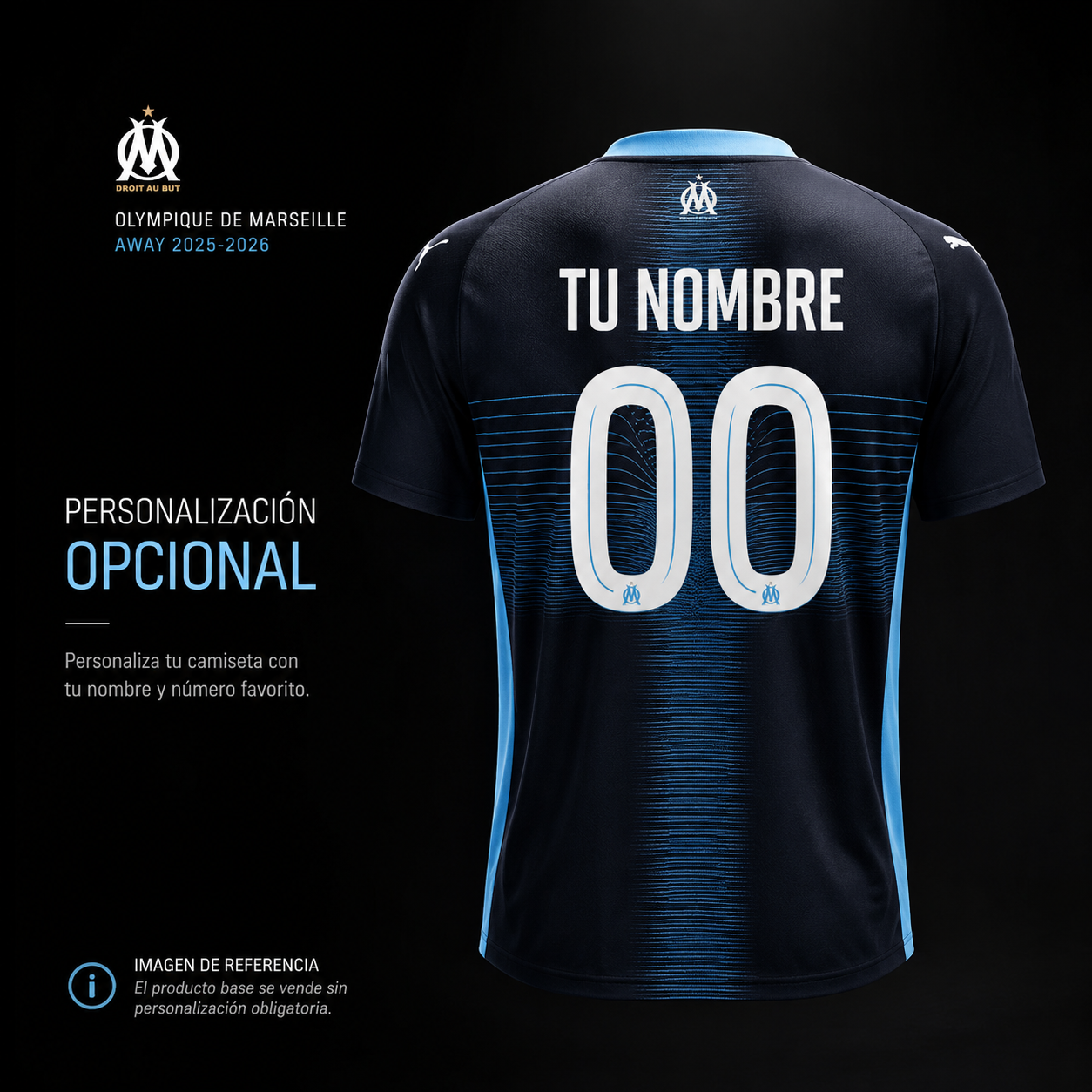 Jersey Olympique de Marsella 2025-26 Visitante