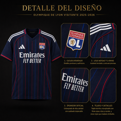 Jersey Olympique de Lyon 2025-26 Visitante