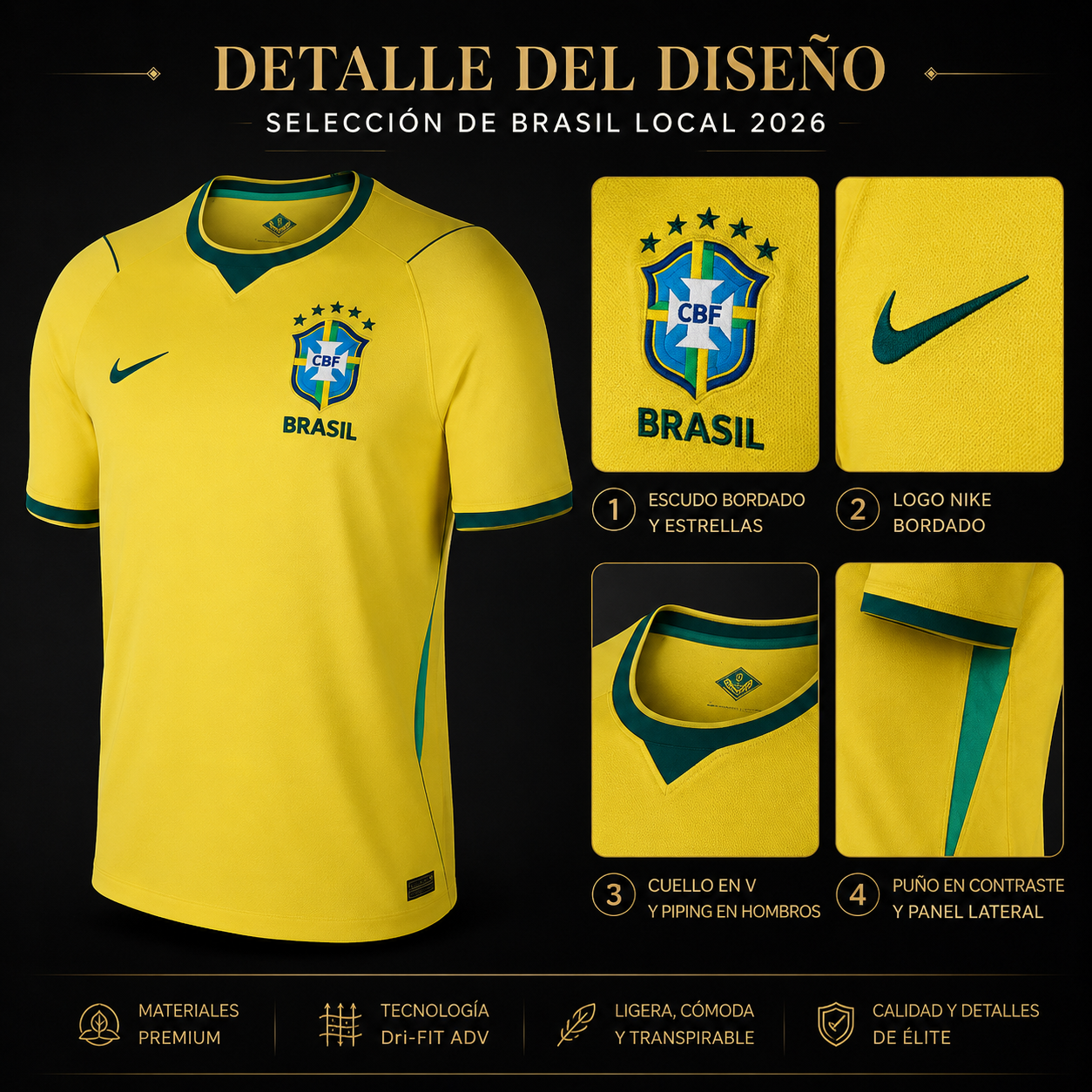 Jersey Selección Nacional Brasil 2026 Local
