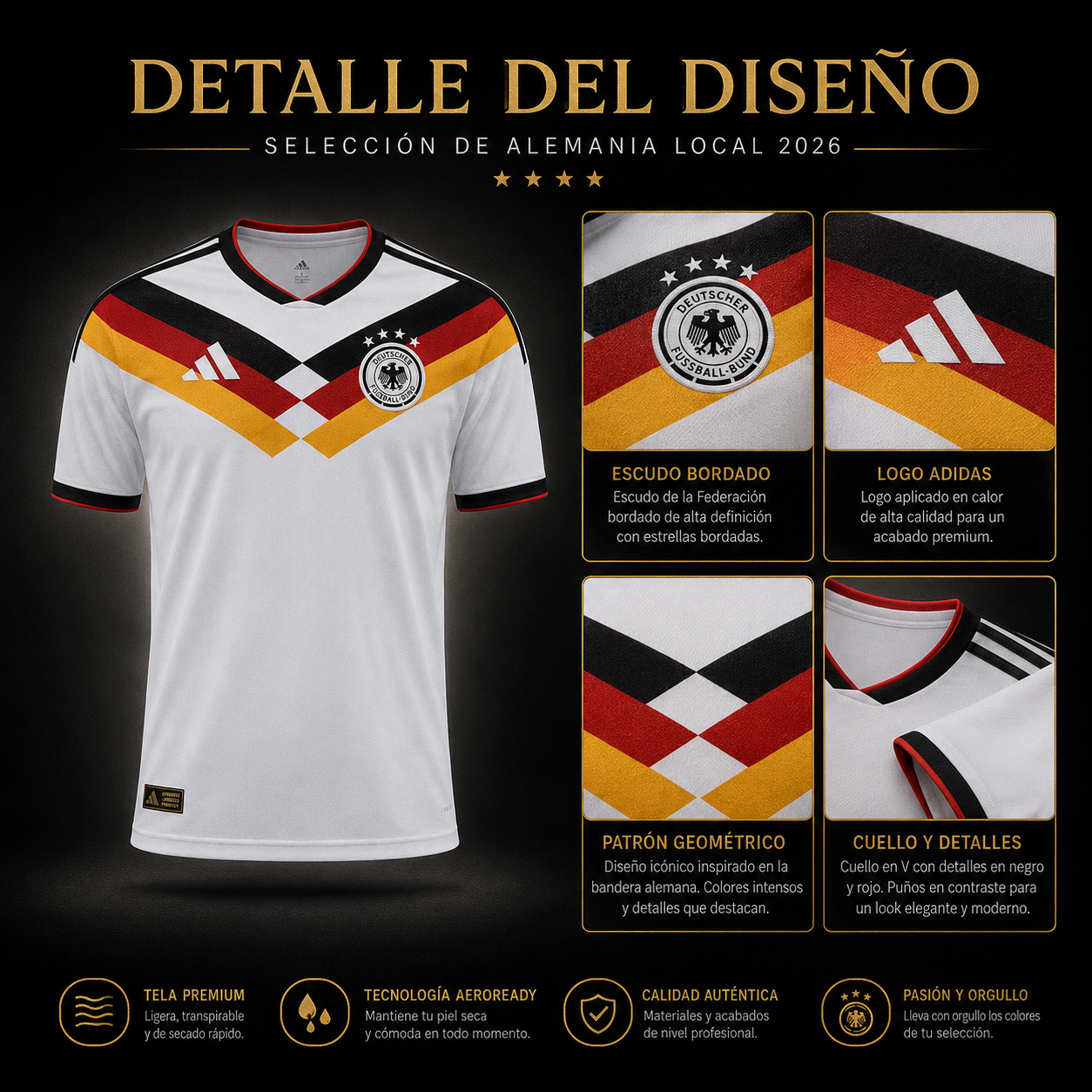 Jersey Selección Nacional Alemania 2026 Local
