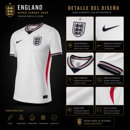 Jersey Selección Nacional Inglaterra 2026 Local
