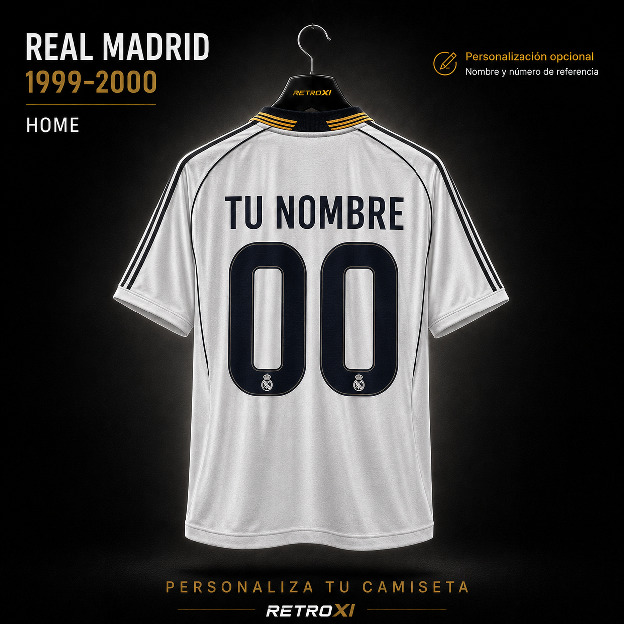Jersey Retro Real Madrid 1999-00 Local