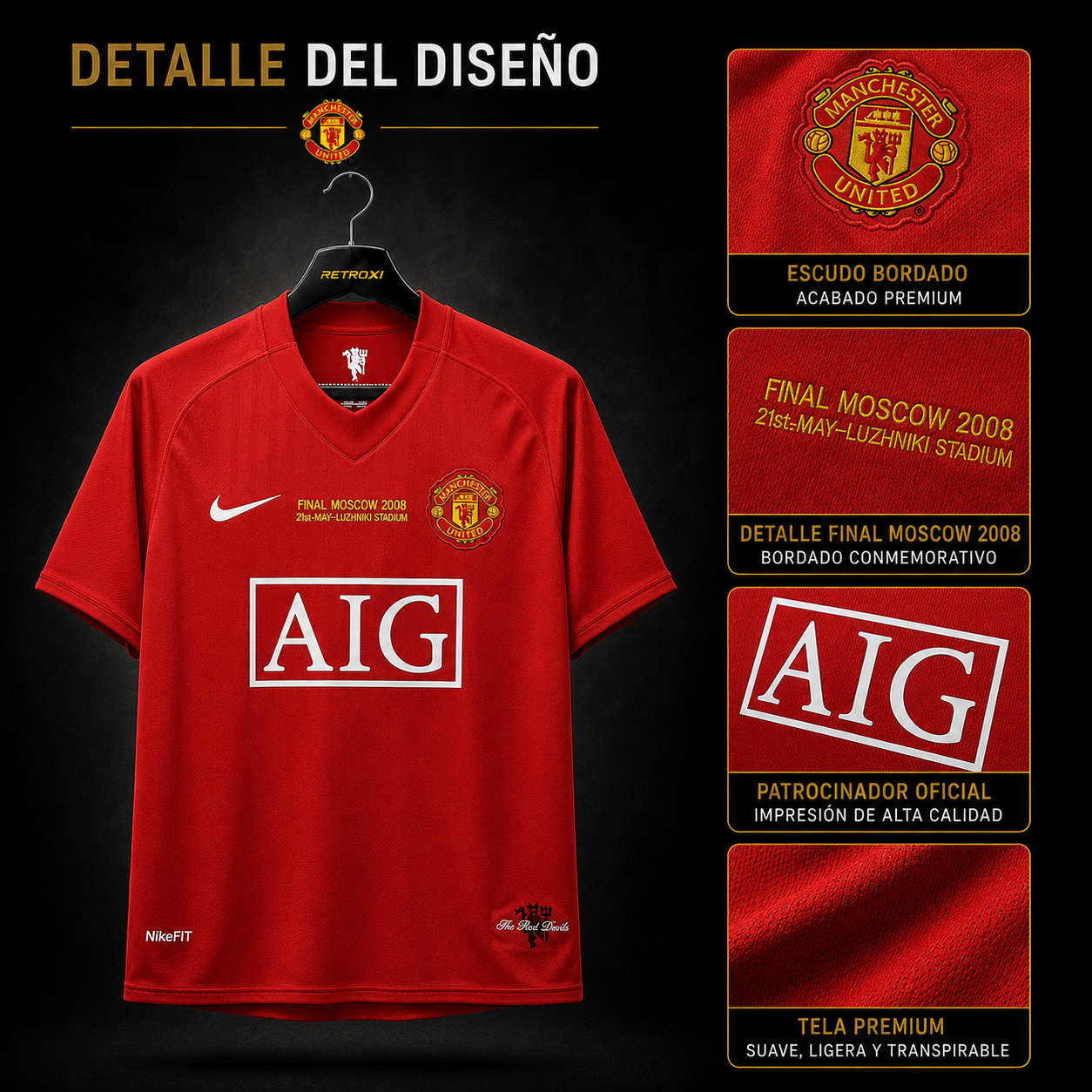 Jersey Manchester United UCL 2007-08 Local